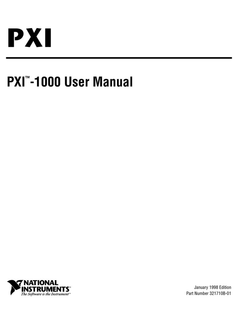 National Instruments PXI PXITM -1000 user manual National Instruments PXI PXITM -1000 user manual