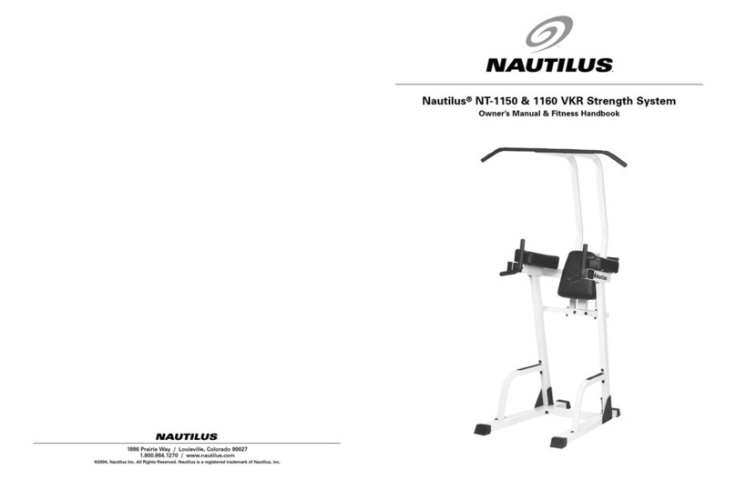 Nautilus VKR STRENGTH SYSTEM 1160 owner's manual
