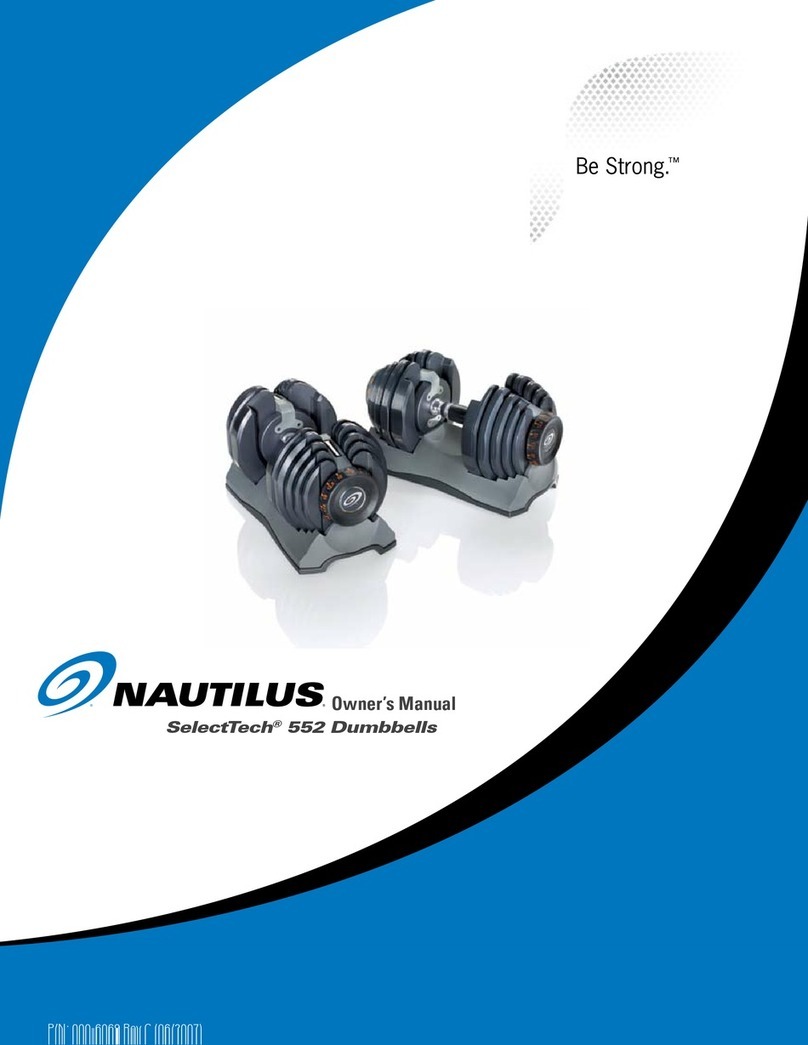 Nautilus SELECTTECH 552 owner's manual