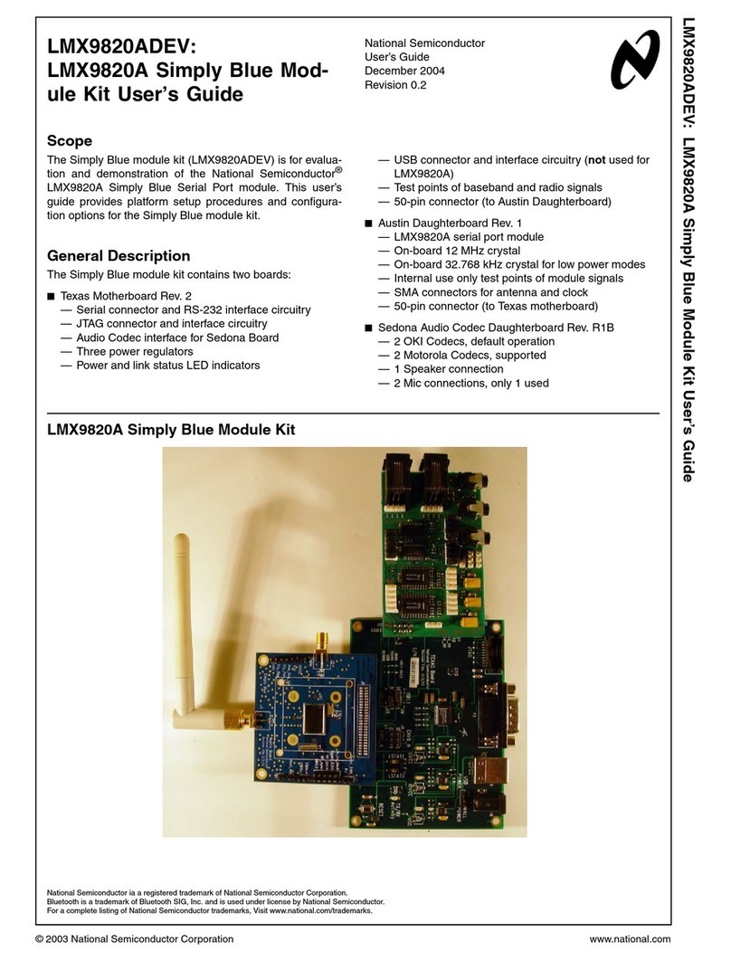 National Semiconductor LMX9820A User manual