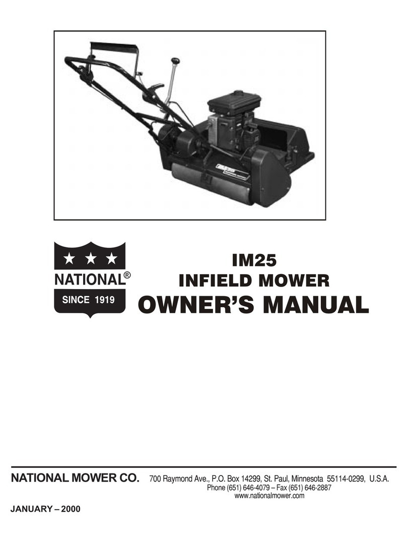 National Mower IM25 owner's manual
