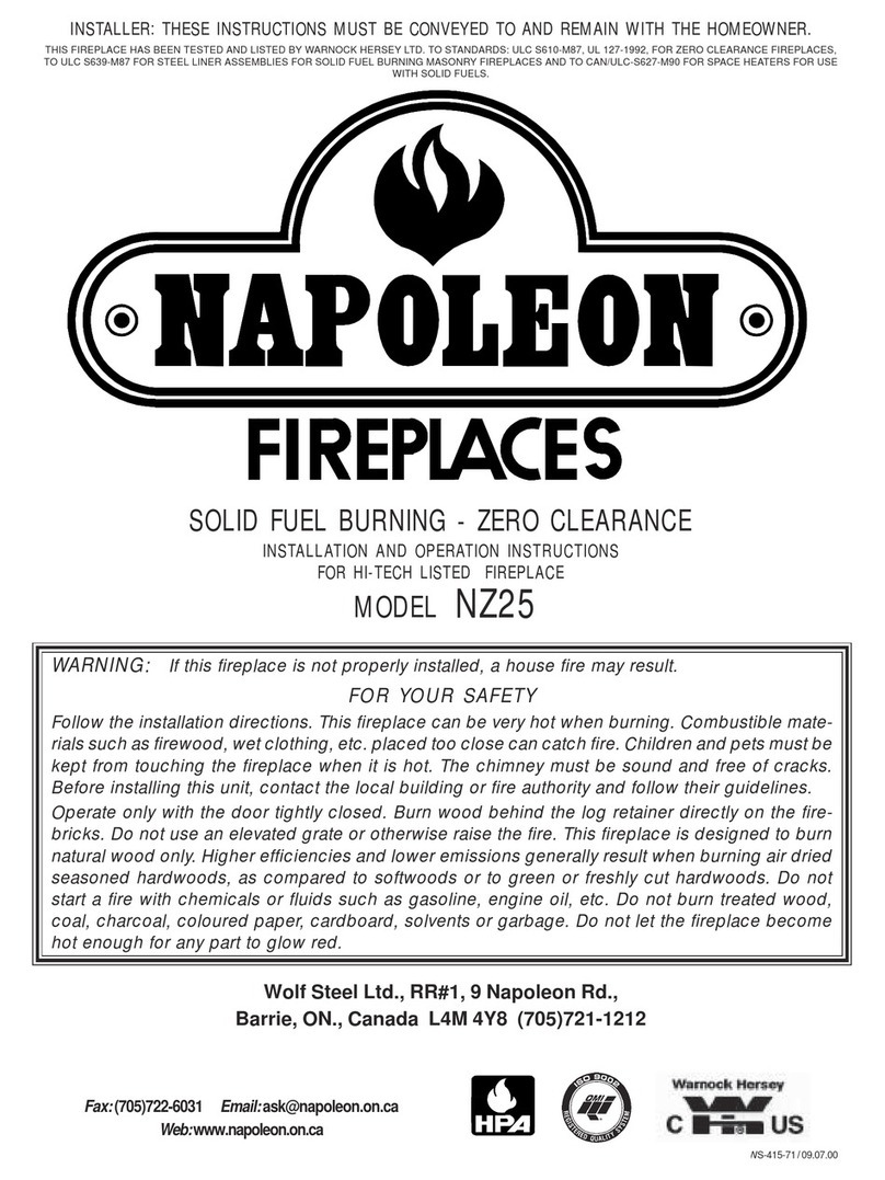 Napoleon NZ25 User manual
