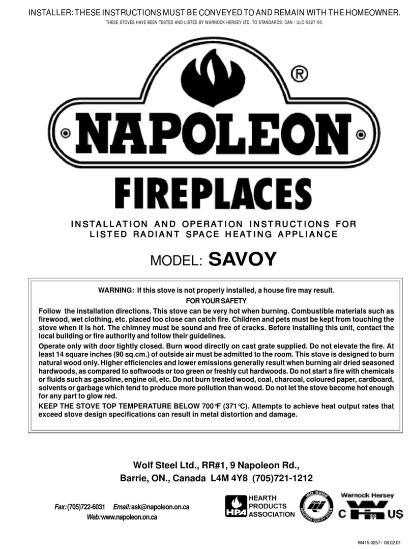 Napoleon Savoy User manual