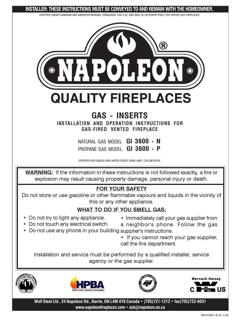 Napoleon GI 3600-N User manual