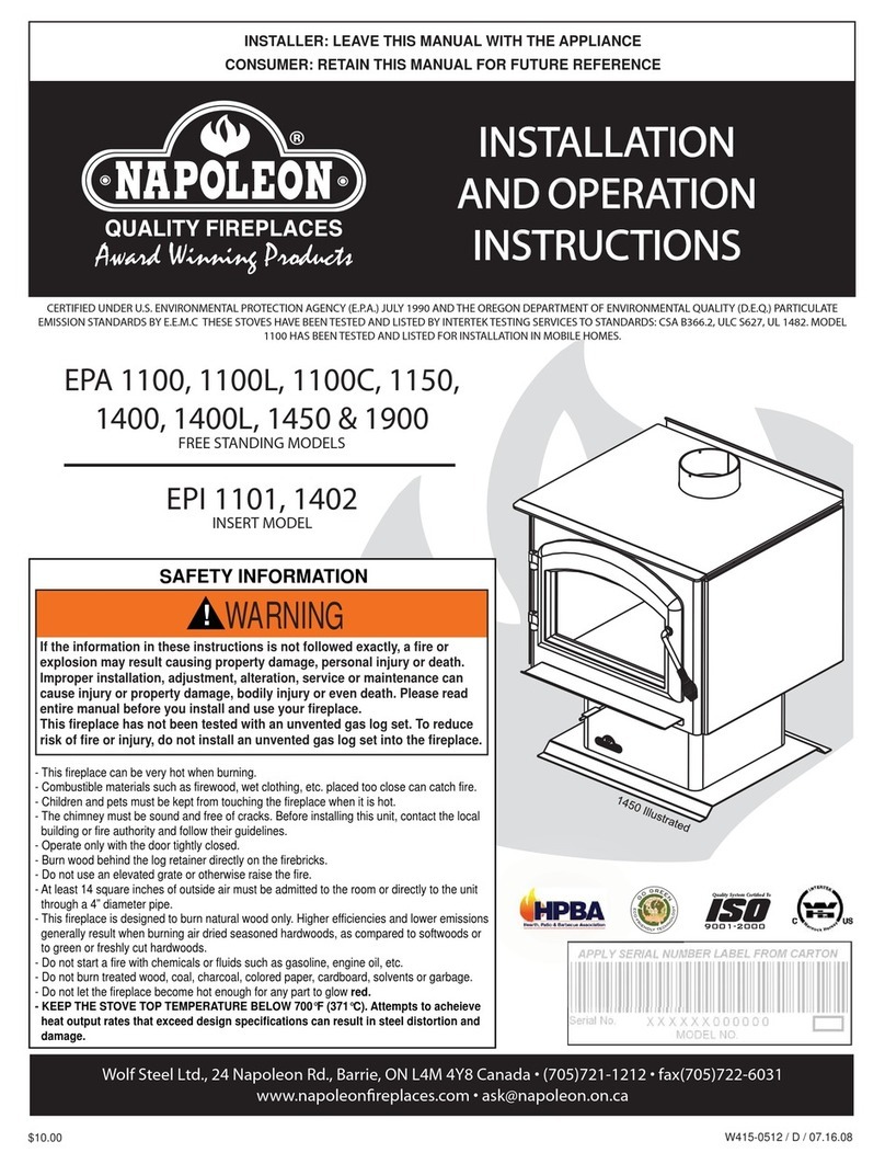 Napoleon EPA 1450 User manual