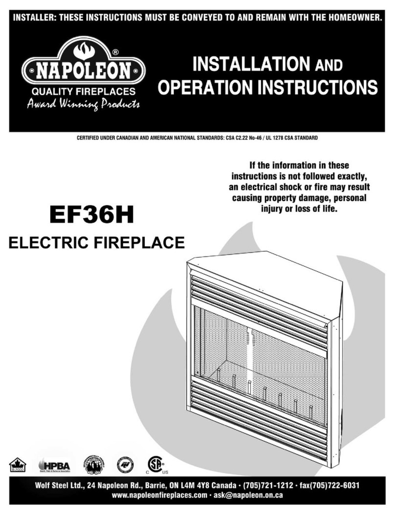 Napoleon EF36H User manual