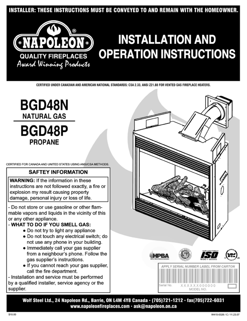 Napoleon BGD48N User manual Napoleon BGD48N User manual