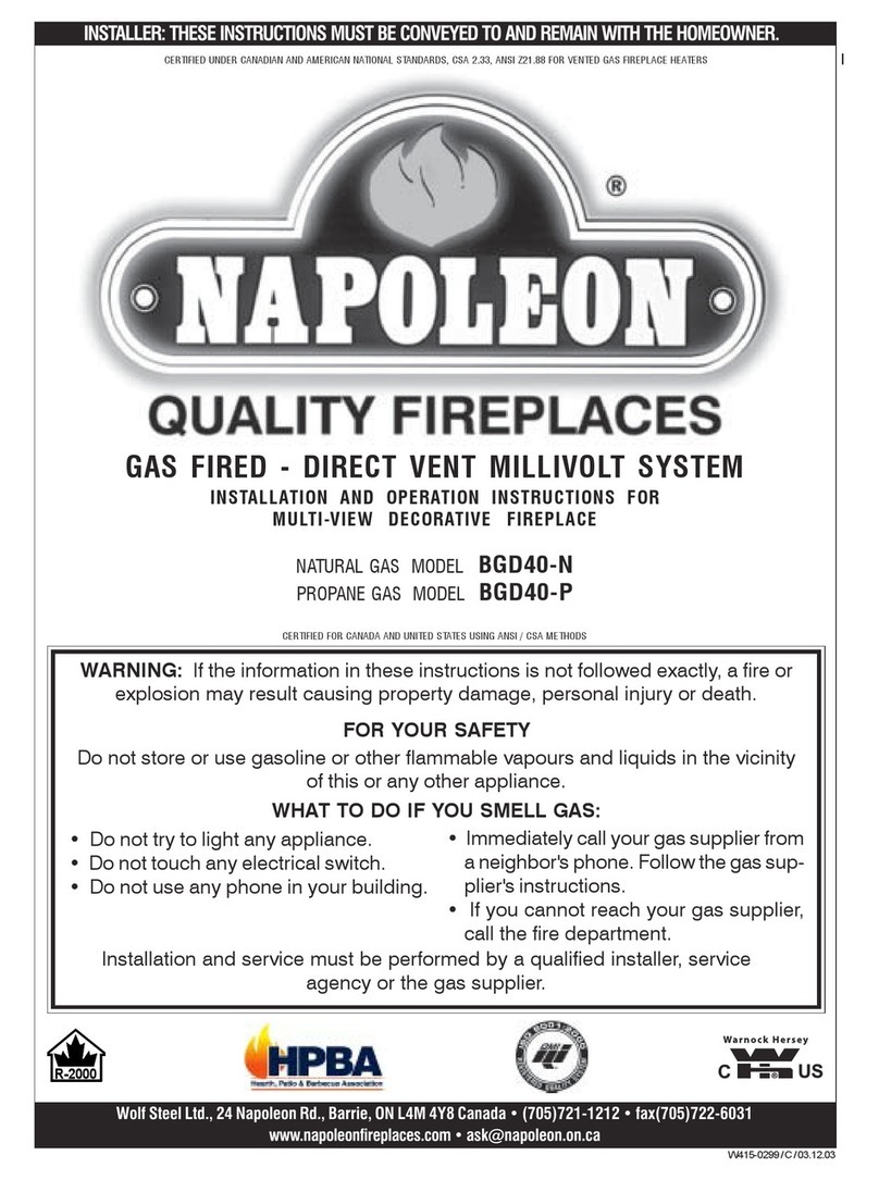 Napoleon BGD40-N User manual