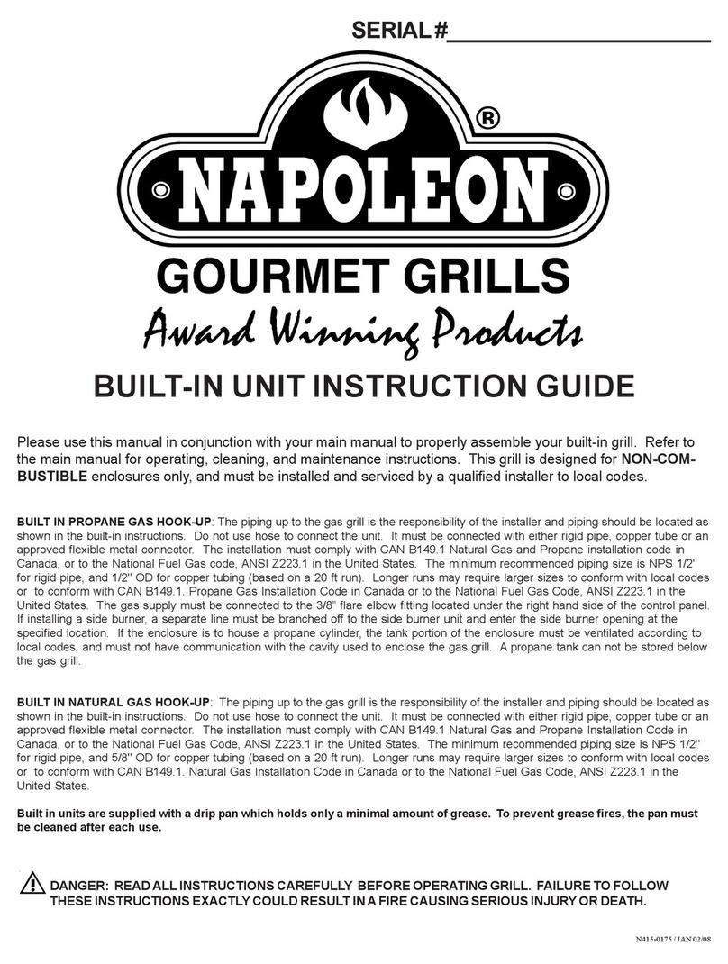 Napoleon Gourmet Grills BIPT450 Instruction guide