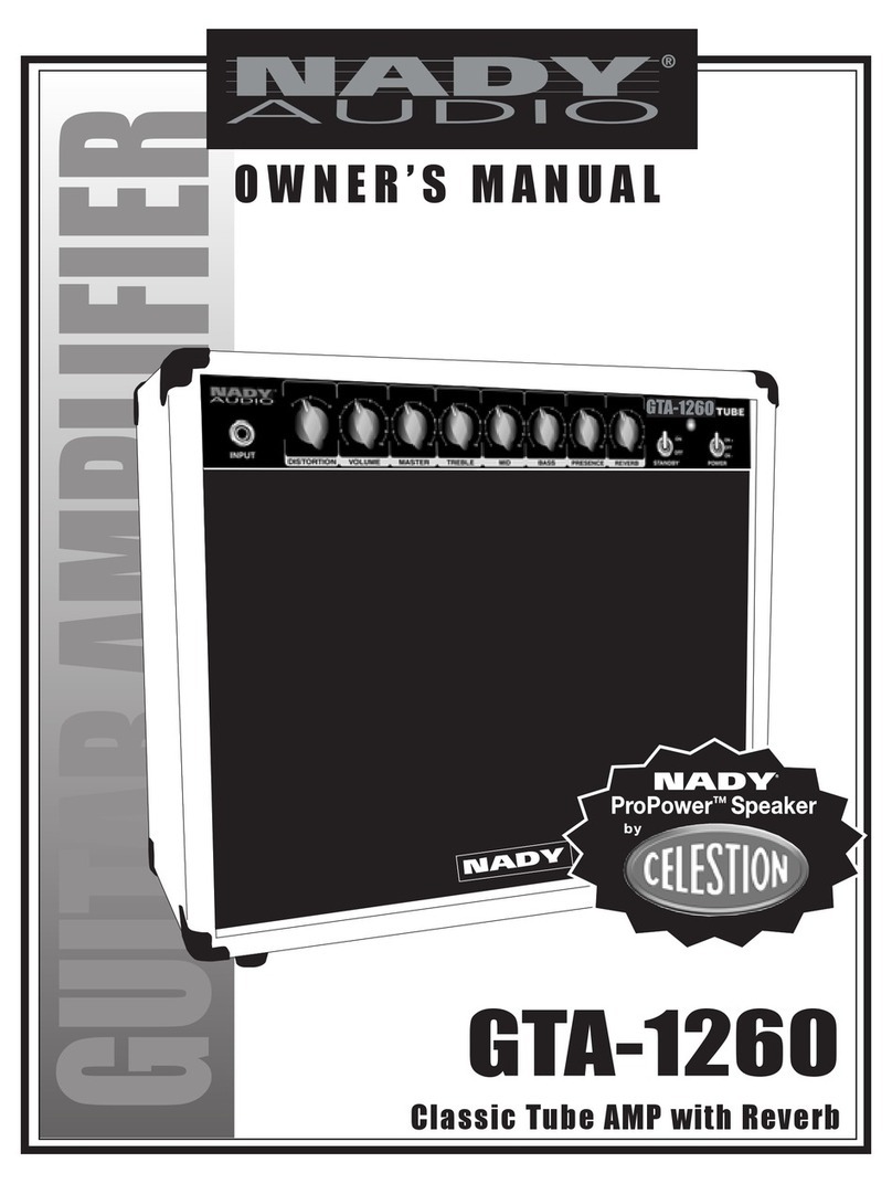 Nady Audio GTA-1260 owner's manual