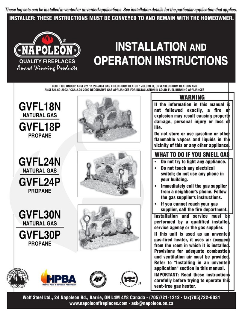 Napoleon GLVF18N User manual