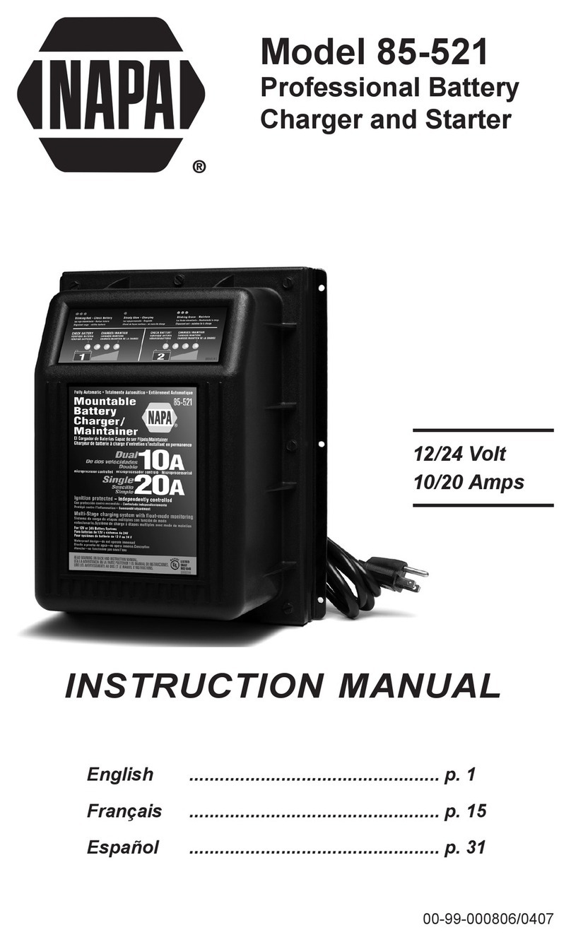 Napa 85-521 instruction manual