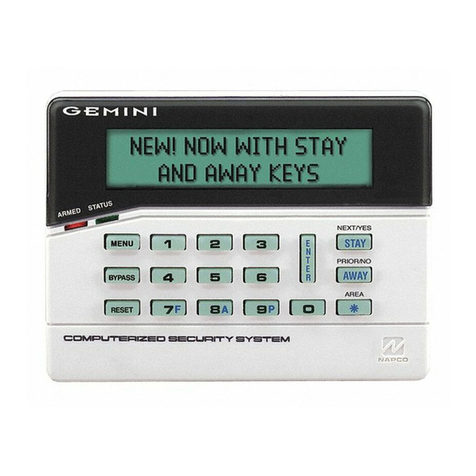 NAPCO Gemini GEM-K2AS User manual