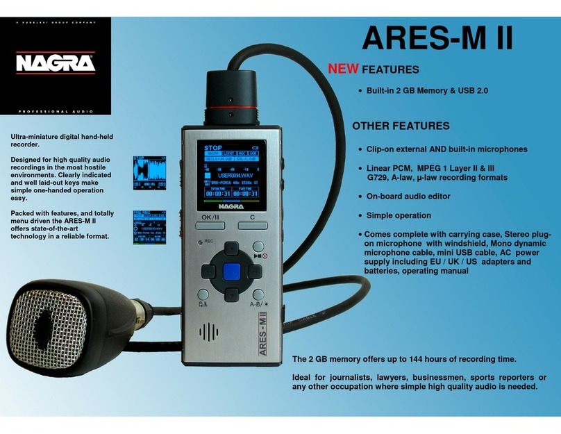 Nagra Ares-MII ARES-M II User manual