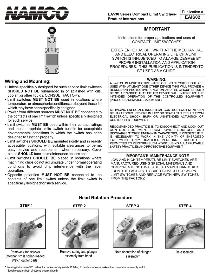 NAMCO EA530 Series Product instructions