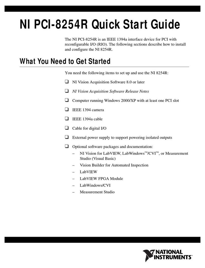National Instruments NI VISION PCI-8254R User manual