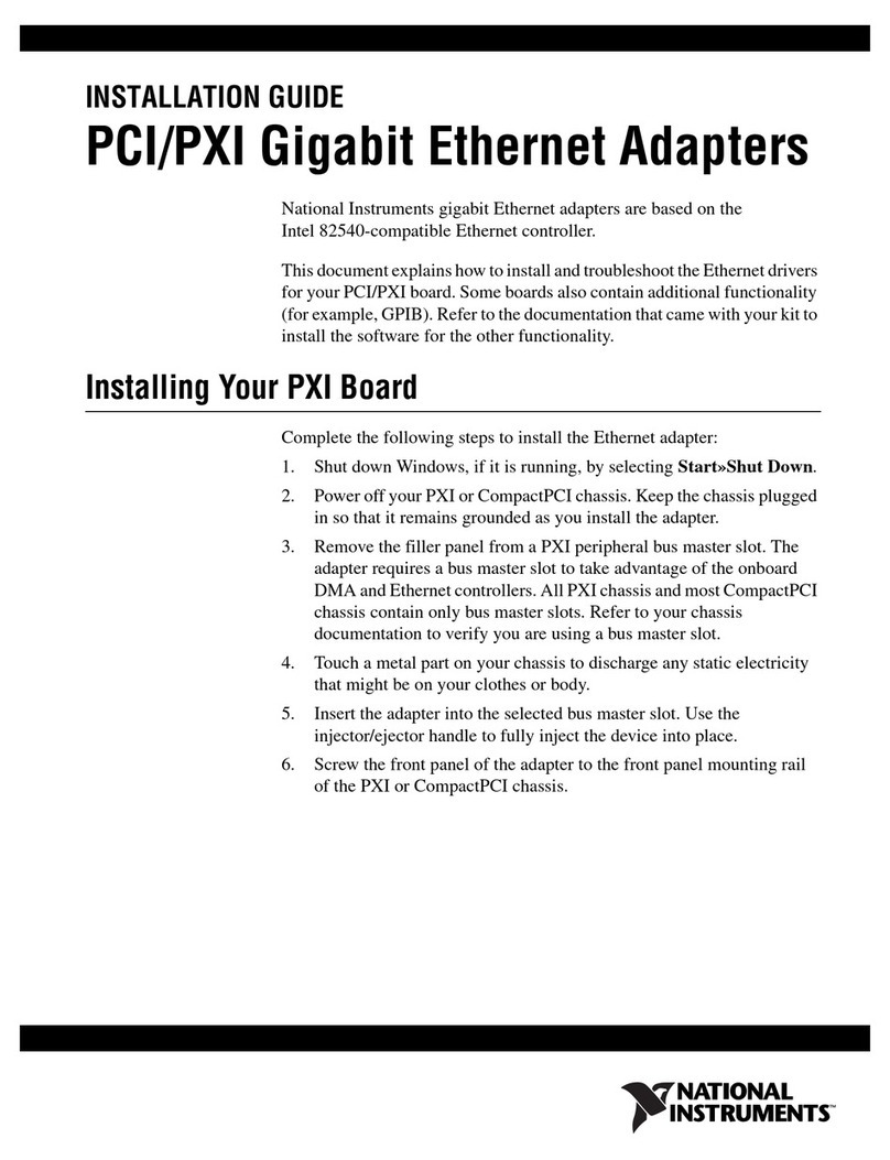National Instruments Gigabit Ethernet Adapters User manual