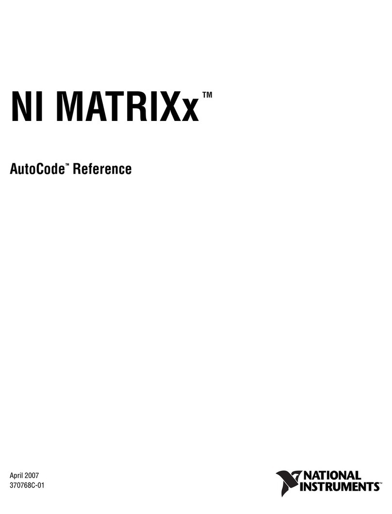 National Instruments AutoCode NI MATRIX Service manual