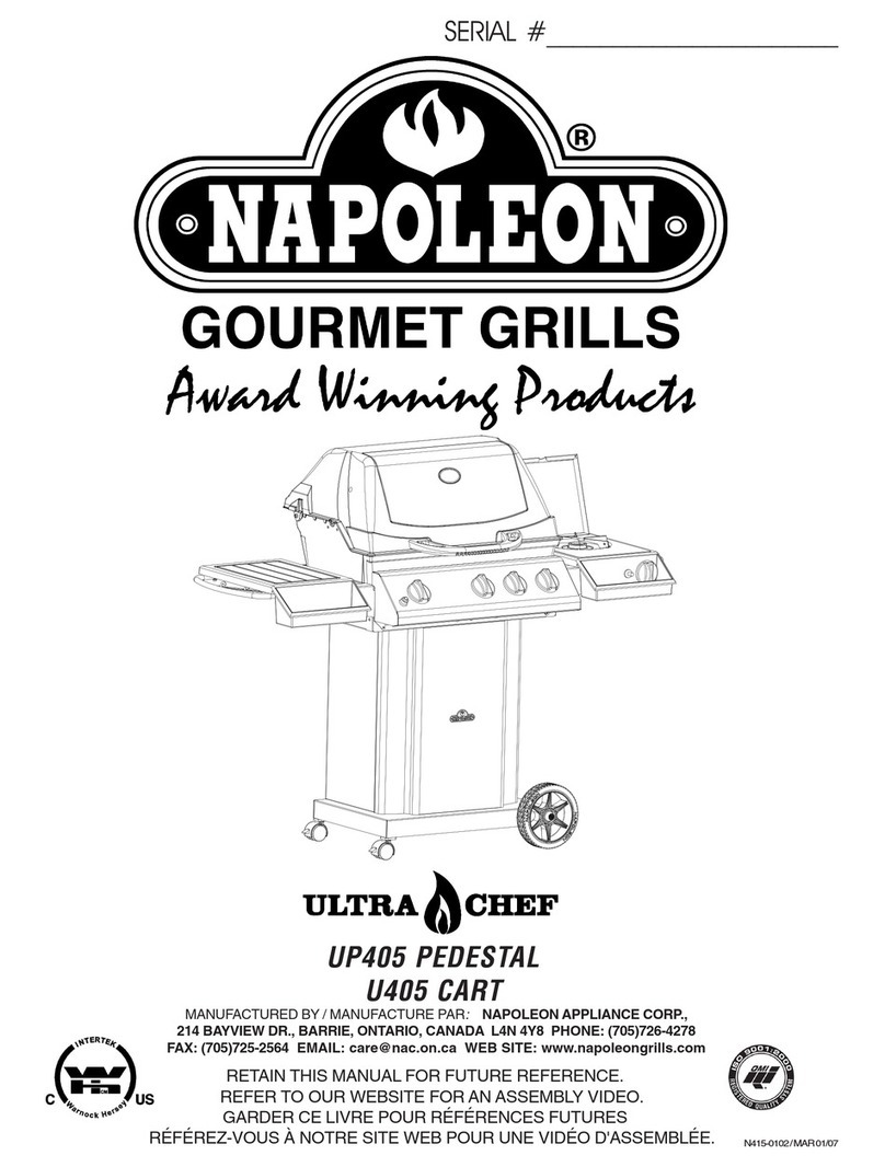Napoleon UP405 PEDESTAL user manual