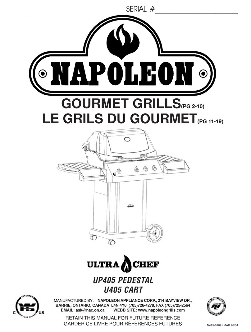 Napoleon P405 PEDESTAL owner's manual