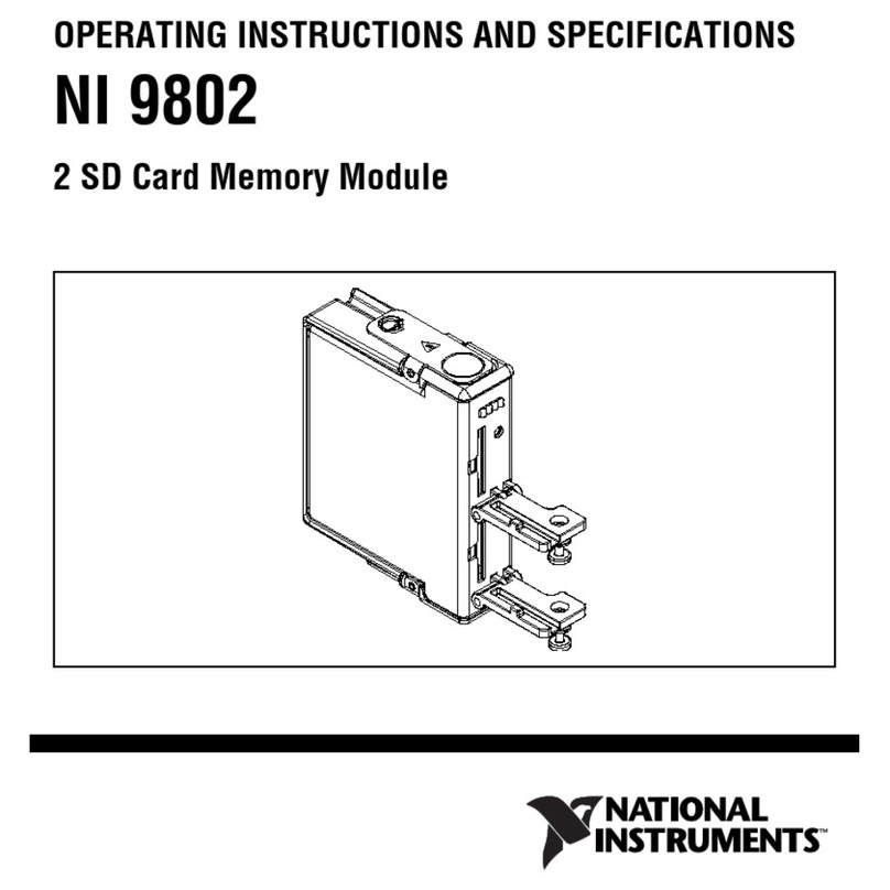 National Instruments 2 SD Card Memory Module NI 9802 operating instructions