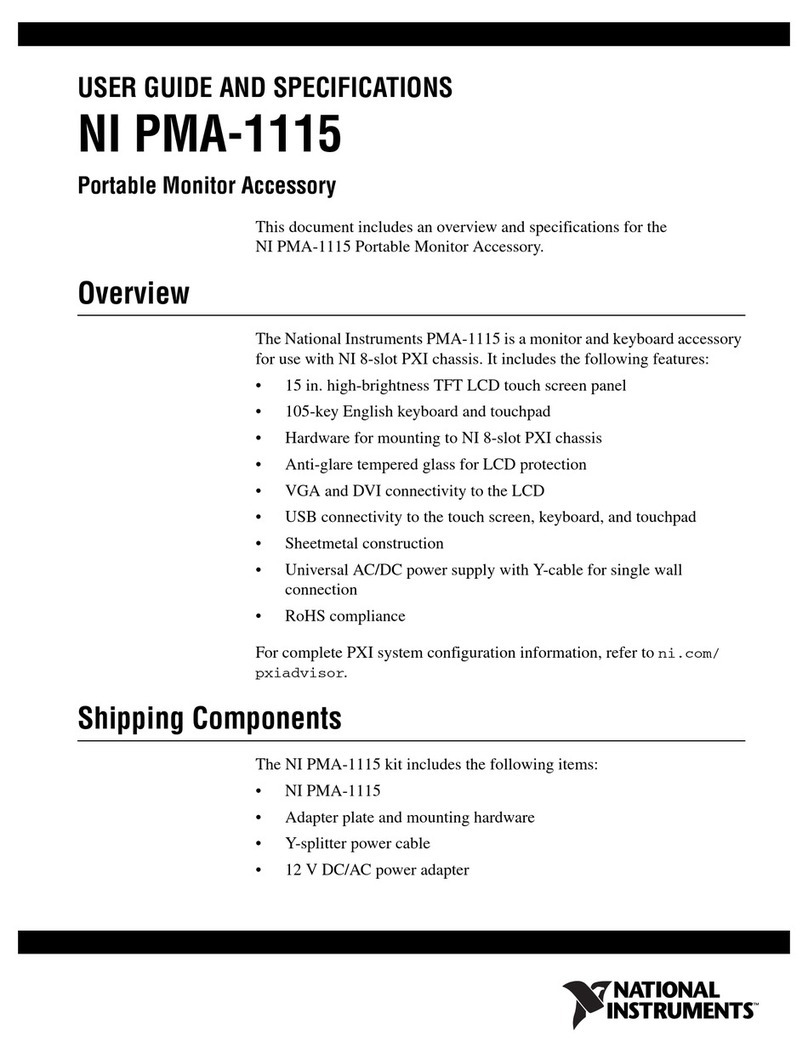 National Instruments Portable Monitor Accessory NI PMA-1115 user guide