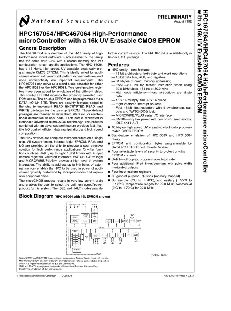 National Semiconductor HPC167064 Specification sheet