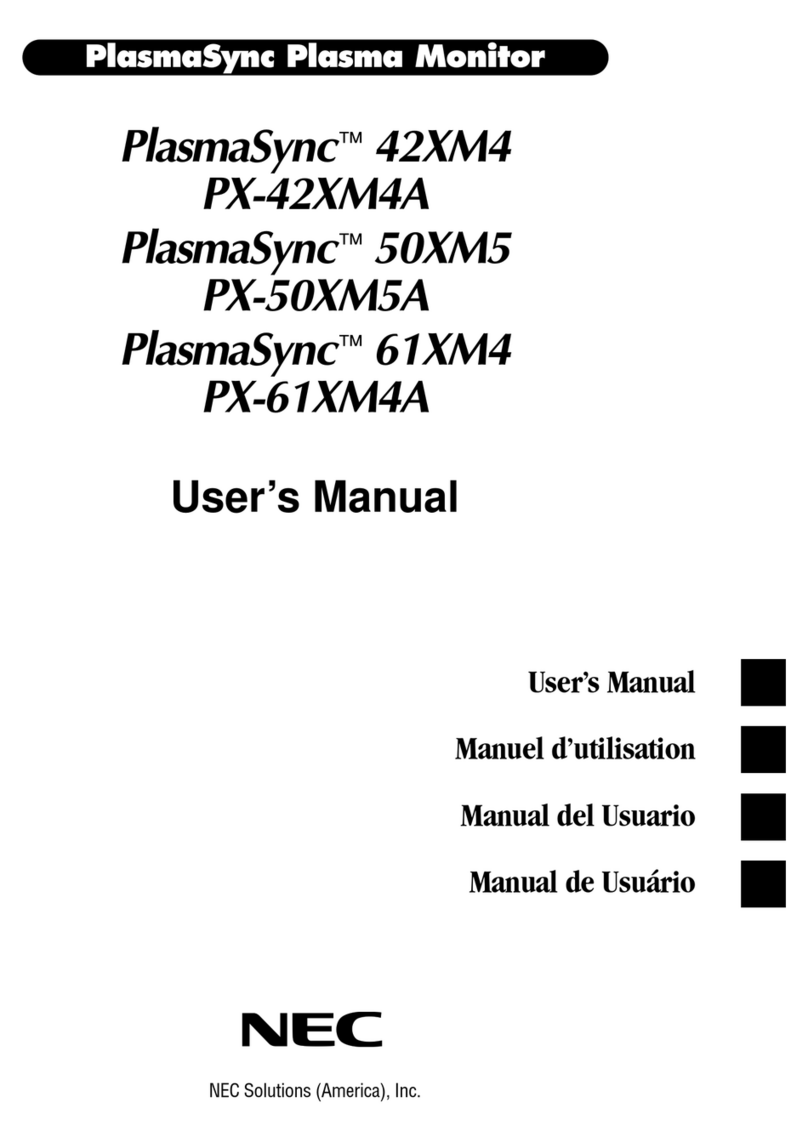 NEC PX-42XM4A User manual NEC PX-42XM4A User manual