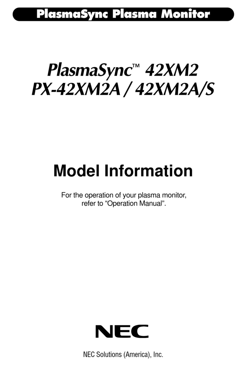 NEC PlasmaSync 42XM2 User manual