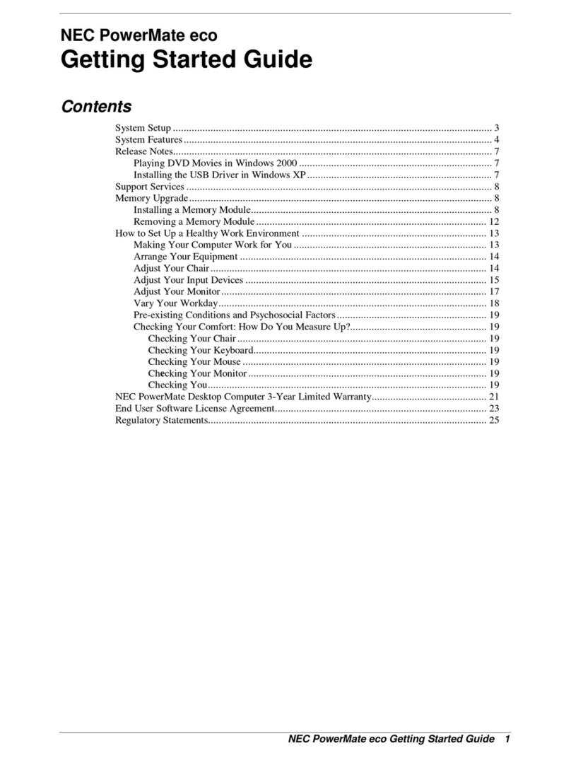 NEC PowerMate eco User manual