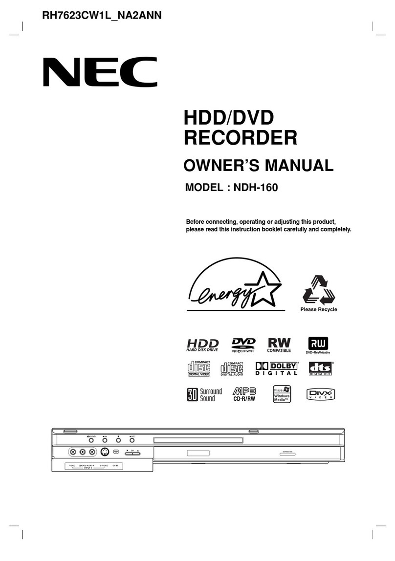 NEC NDH-160 owner's manual
