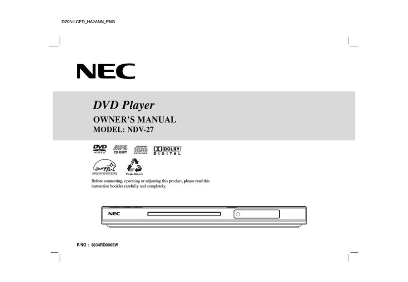 NEC NDV-27 owner's manual