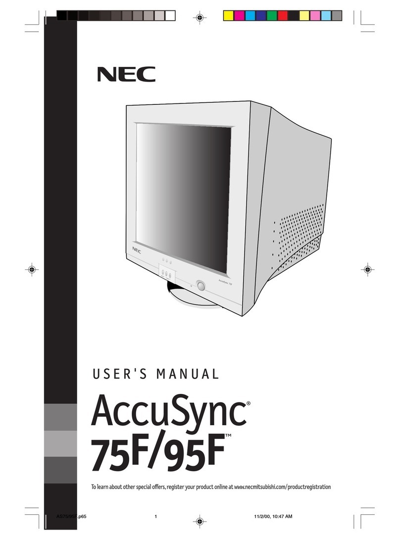 NEC AccuSync 75F User manual
