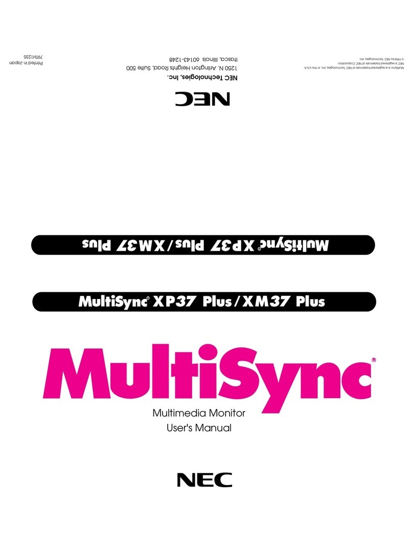 NEC MultiSync XM37 Xtra User manual