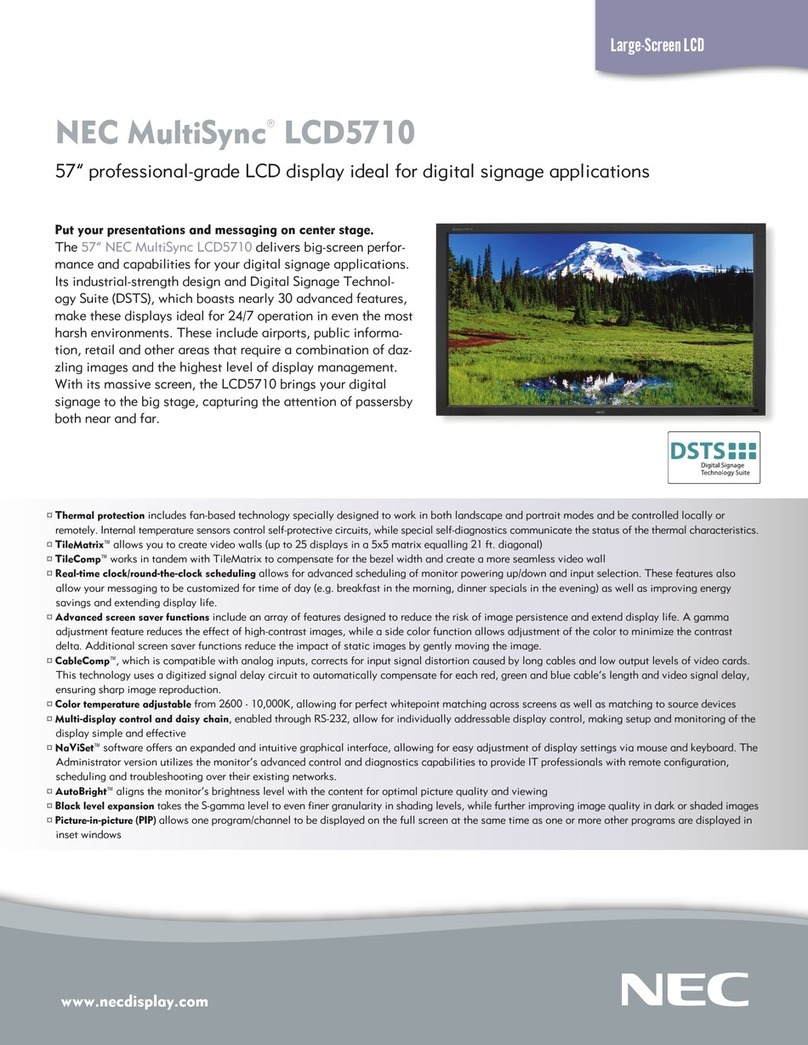NEC MultiSync LCD5710 Specifications