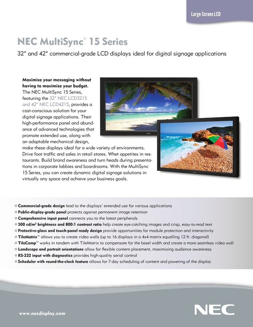 NEC LCD3215 - MultiSync - 32" LCD Flat Panel... User manual