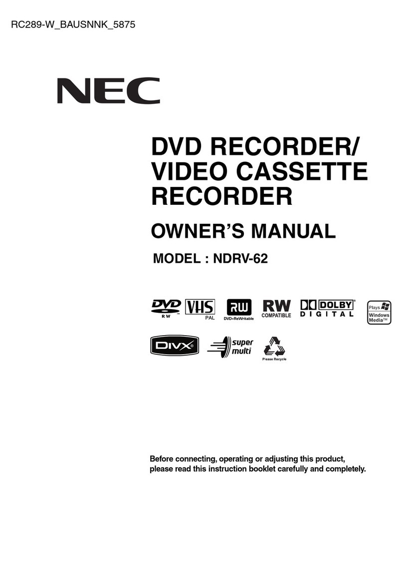 NEC NDRV-62 User manual