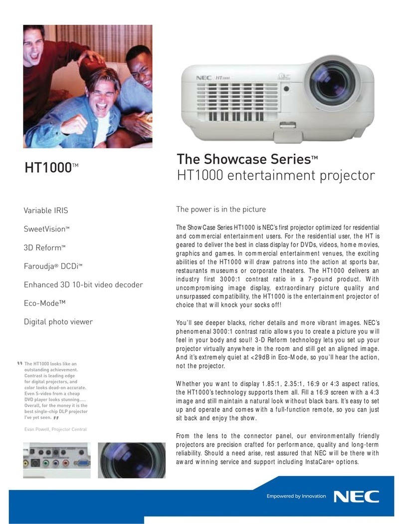 NEC ShowCase Series User manual