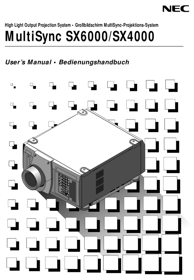 NEC MultiSync SX4000 User manual