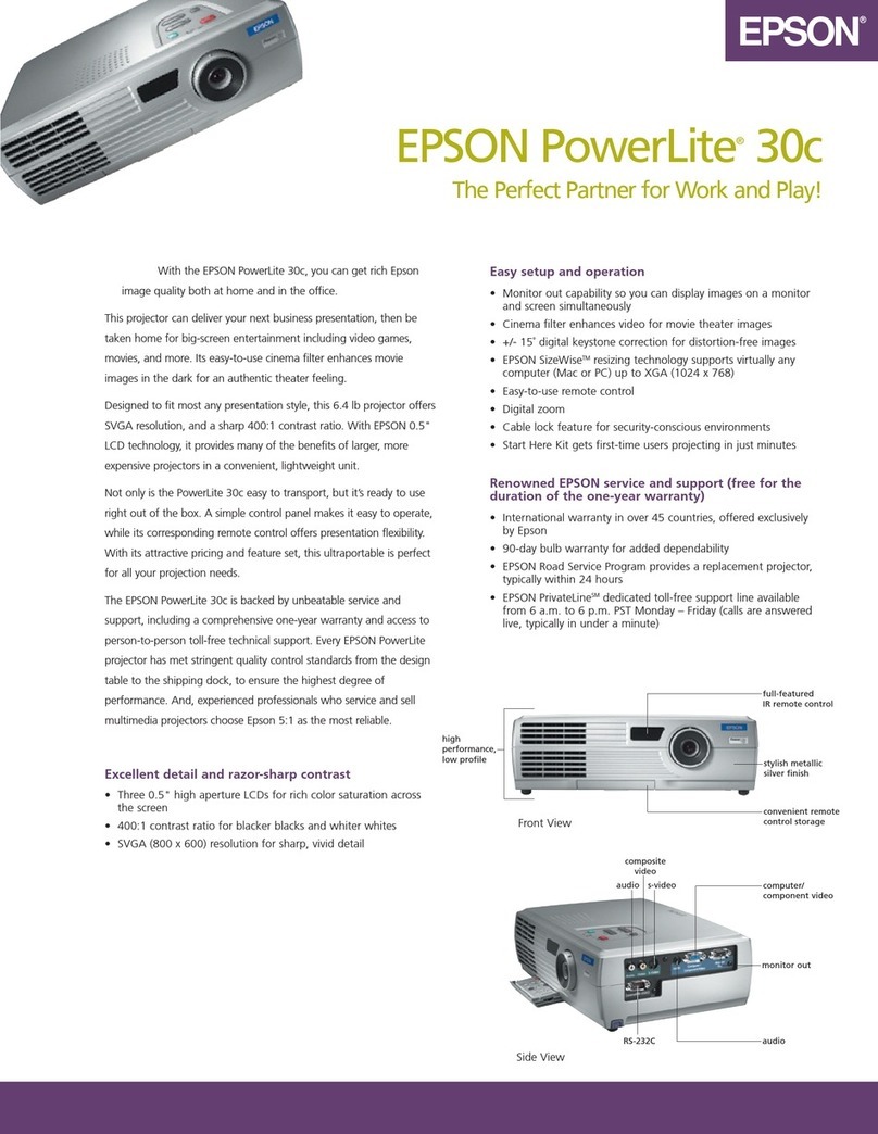 Epson PowerLite 30C User manual