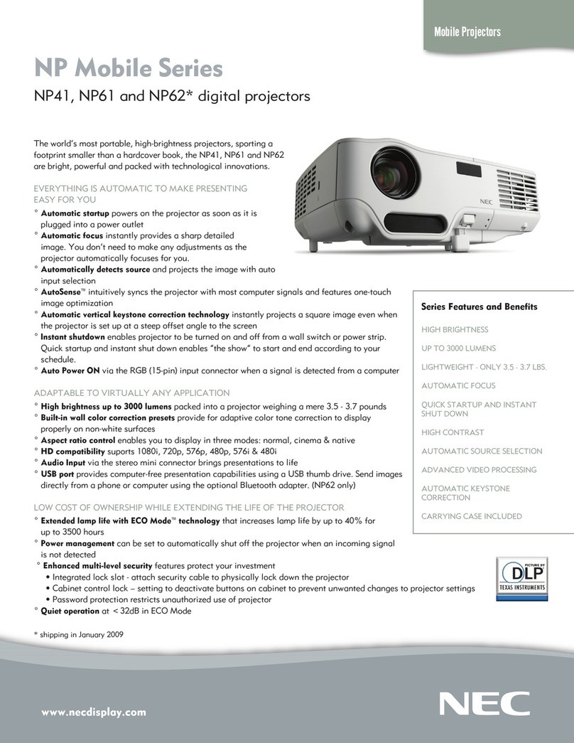 NEC NP41 - TECHNISCHE DATEN User manual