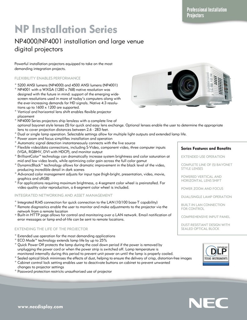 NEC NP4001 User manual