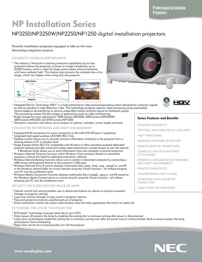 NEC NP1250 Series User manual