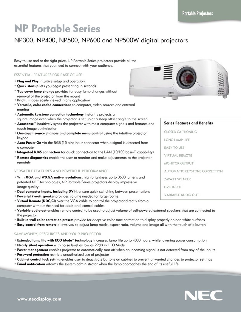 NEC NP300 Series Specifications