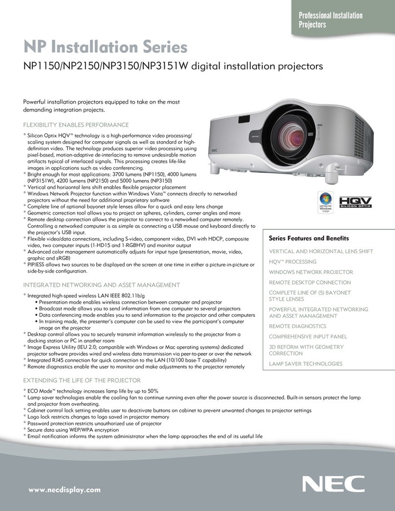 NEC NP1150 Series User manual