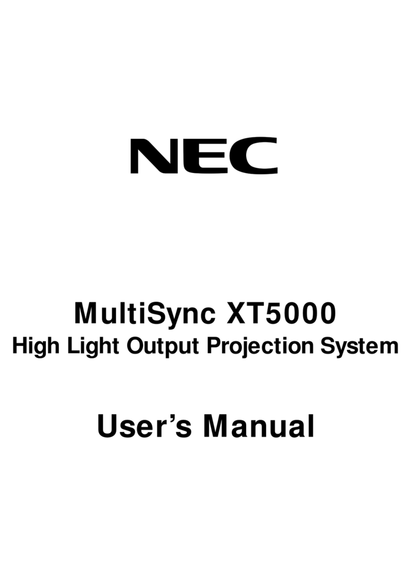 NEC MultiSync XT5000 User manual