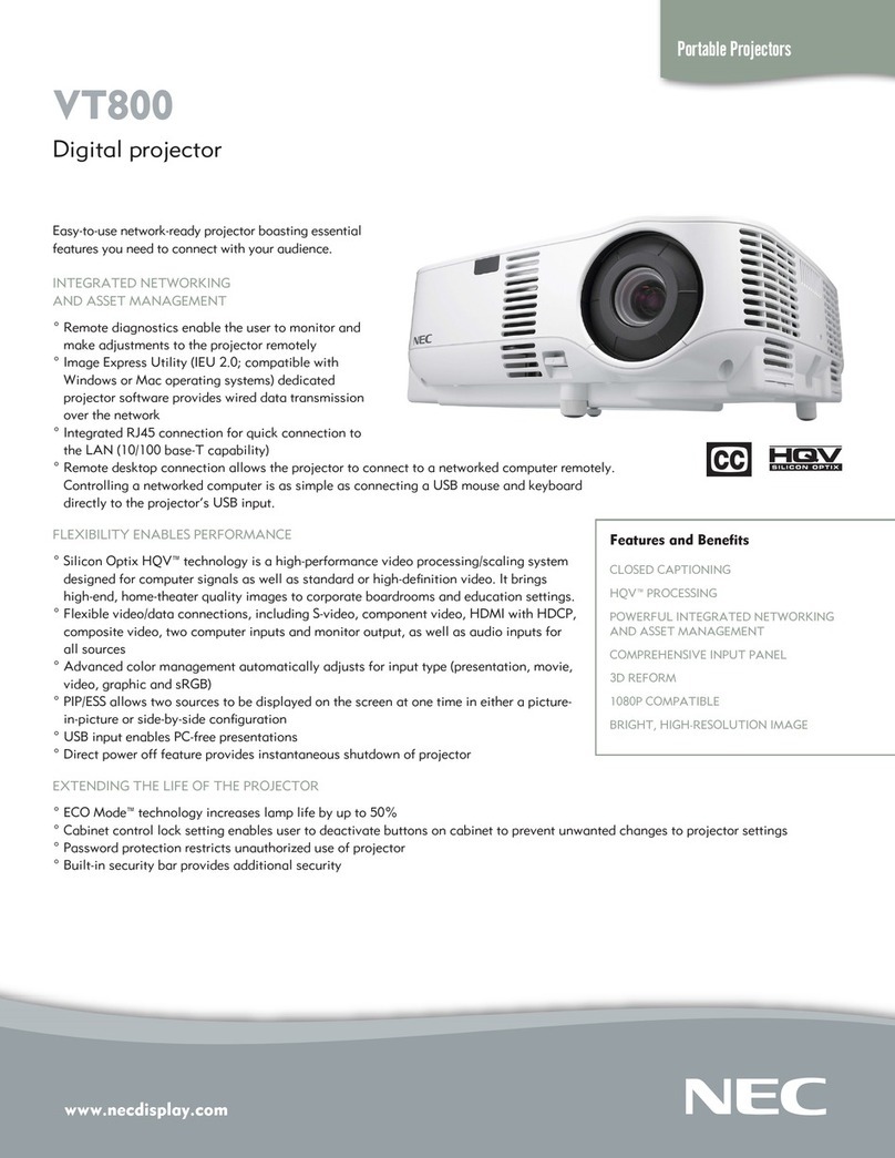 NEC VT800 Series User manual
