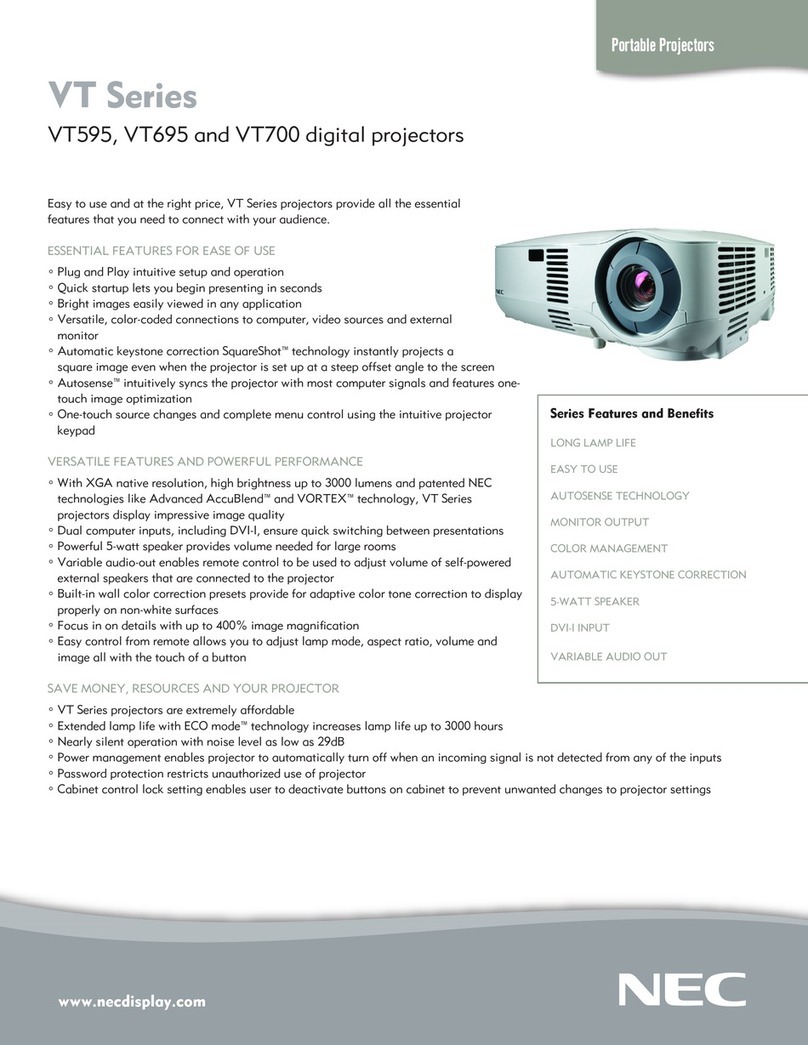 NEC VT595 Series User manual