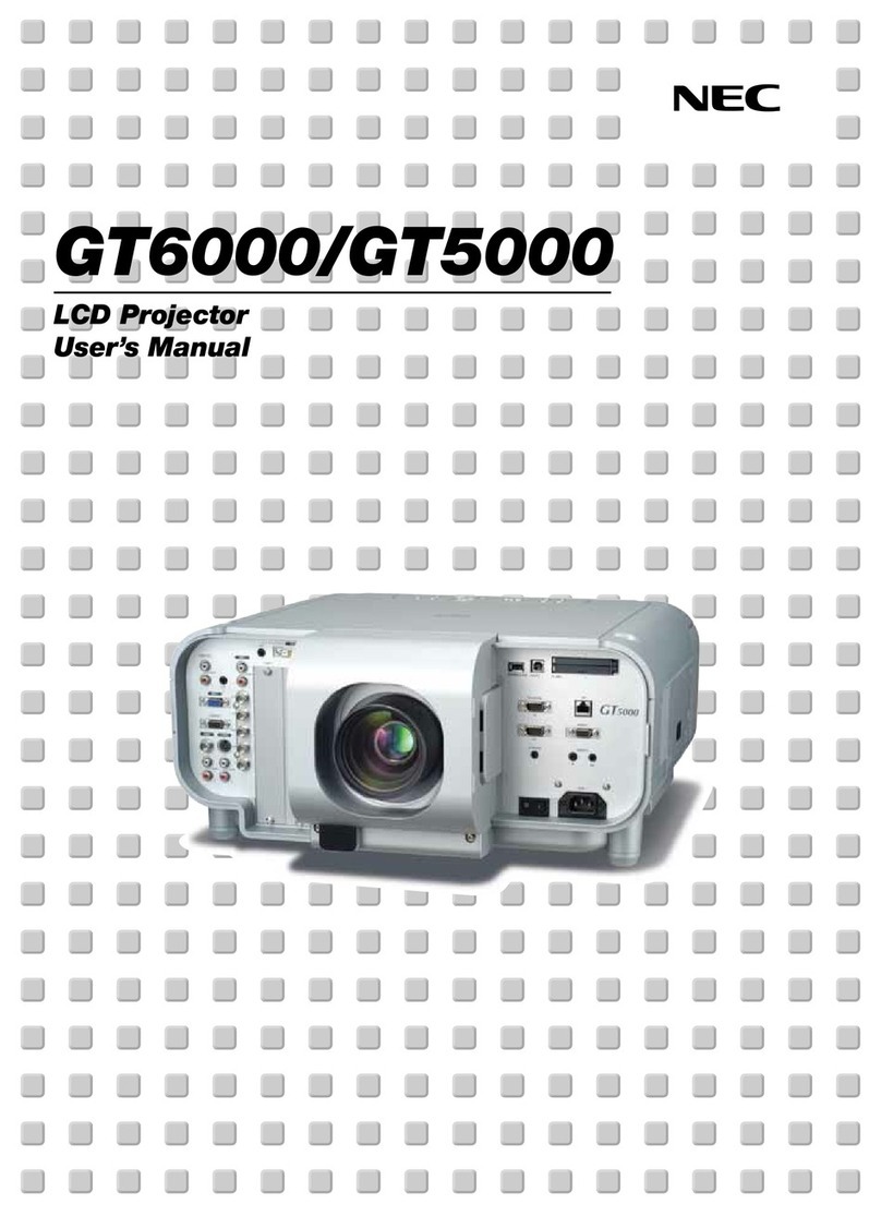 NEC GT6000 - SXGA+ LCD Projector User manual