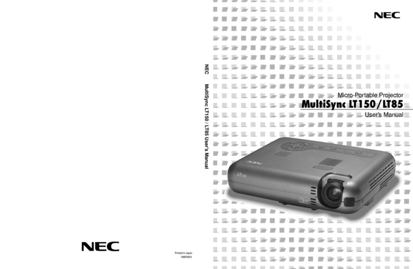 NEC LT150 - MultiSync XGA DLP Projector User manual NEC LT150 - MultiSync XGA DLP Projector User manual